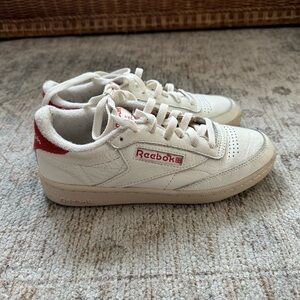 Reebok Kids' Cream and Red Sneakers